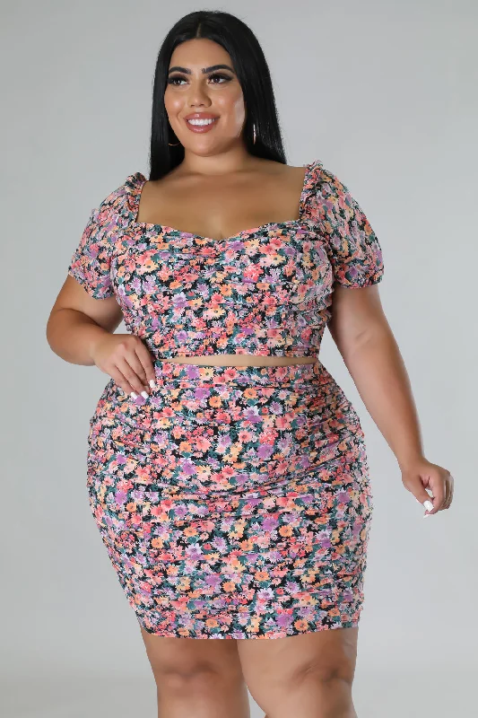 Santorini Moments Skirt Set ribbed skirt waist