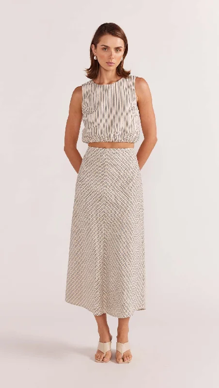Staple the Label Wren Midi Skirt - Cream corduroy skirt cozy