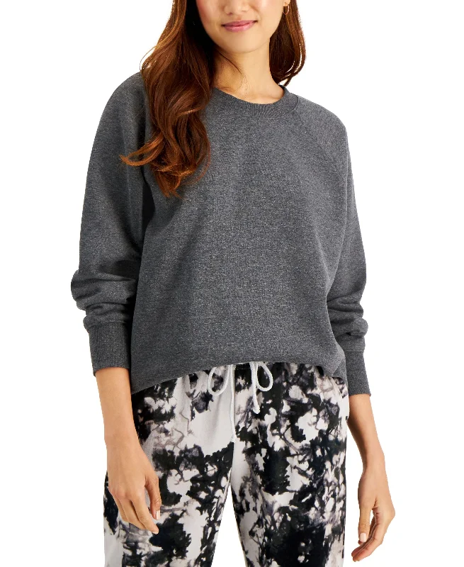 Style & Co Raglan Sleeve Sweatshirt Hoodie with Pattern Geometric Abstract