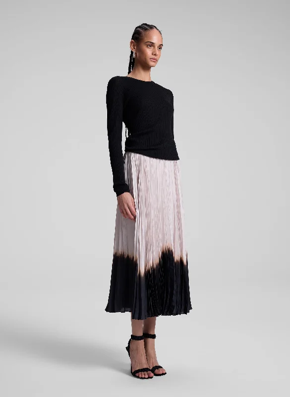 Tatum Pleated Midi Skirt wool skirt warm