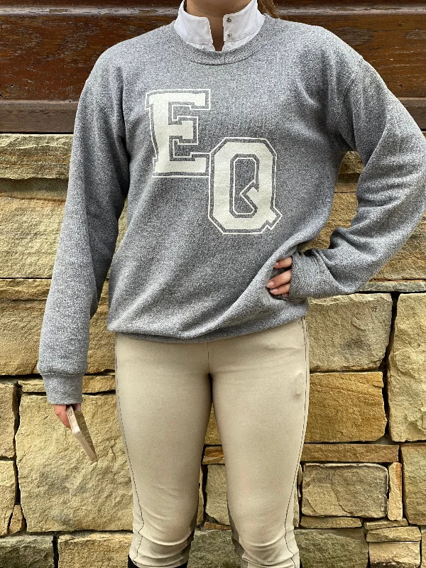 TKEQ- EQ Sweatshirt Hoodie with Hem Frayed Vintage Worn