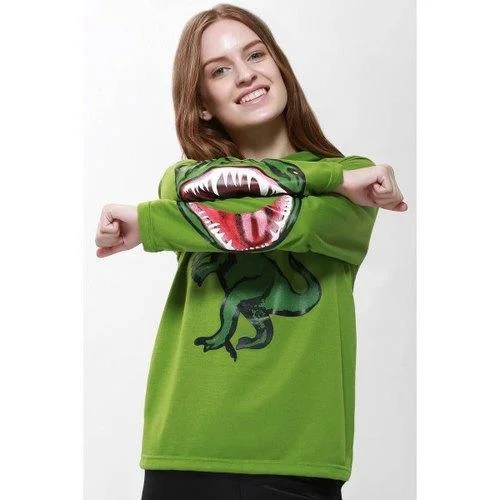 Fashionable Long Sleeve Hooded Cartoon 3D Print Sweatshirt For Women - Green Xl Hoodie with Earth Tones Natural Calm Fashionable Long Sleeve Hooded Cartoon 3D Print Sweatshirt For Women - Green Xl Hoodie with Earth Tones Natural Calm