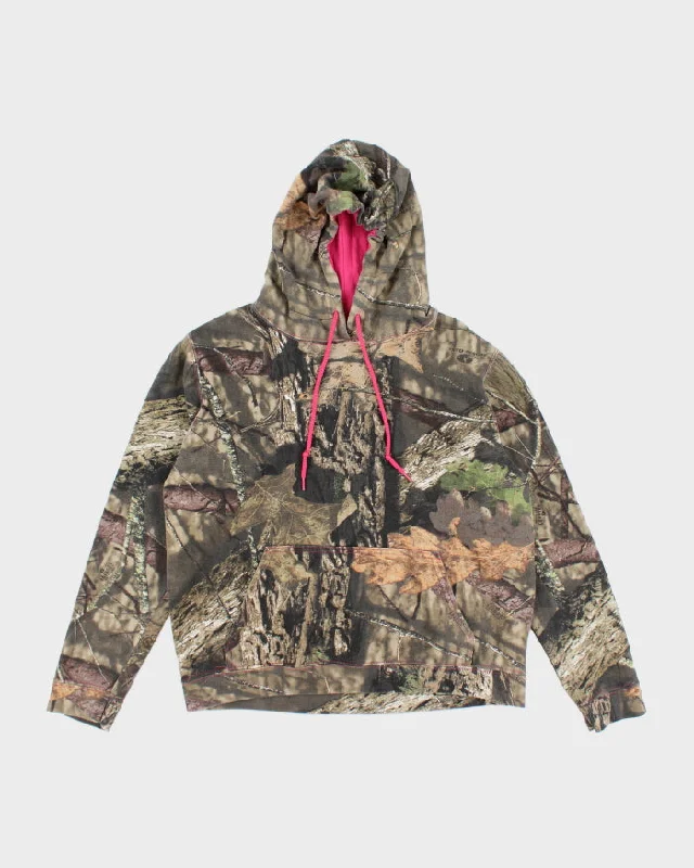 Vintage 2000's Mossy Oak Camouflage Hoodie - M Hoodie with Button Classic Timeless