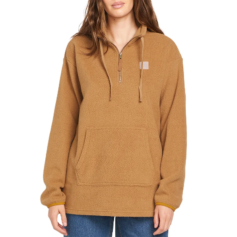 Volcom Women's Pheelin Phresh Mock Neck Sweatshirt Hoodie with Longline Fit Extended Stylish Volcom Women's Pheelin Phresh Mock Neck Sweatshirt Hoodie with Longline Fit Extended Stylish