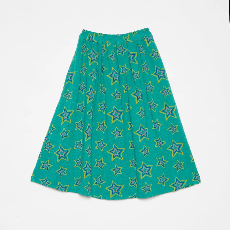 WEEKEND HOUSE KIDS STARS ALL OVER LONG SKIRT flowy skirt hem