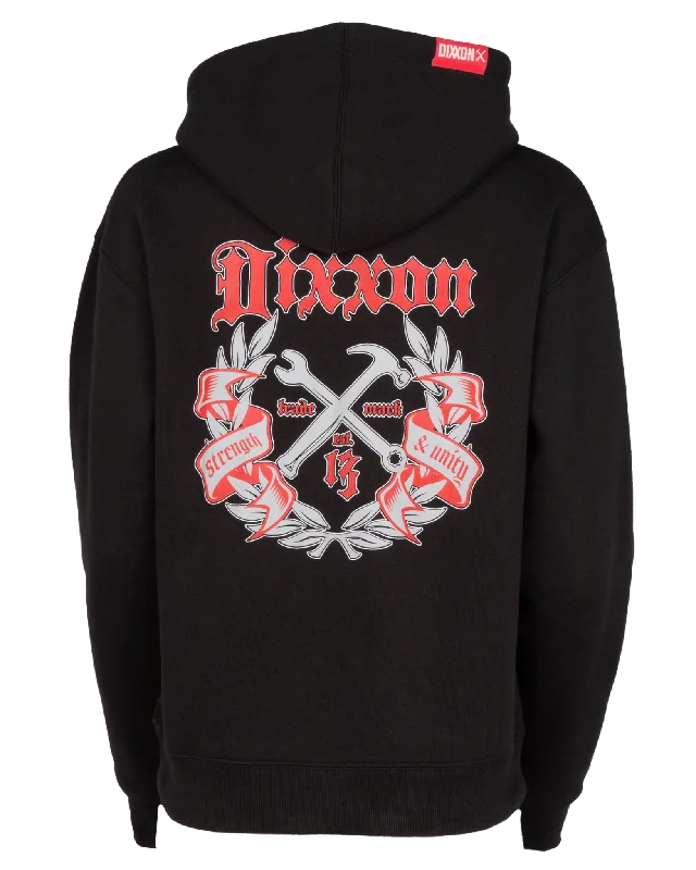 Women's Gray & Red Award Crest Zip Up Hoodie - Black Hoodie with Belted Waist Structured Tailored Women's Gray & Red Award Crest Zip Up Hoodie - Black Hoodie with Belted Waist Structured Tailored