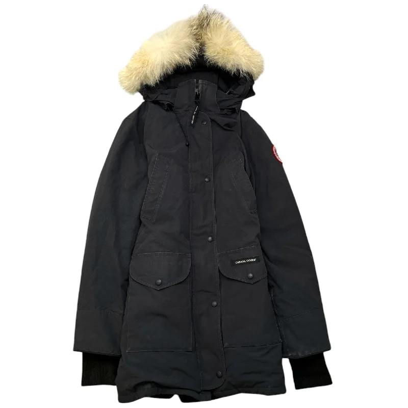 Women's Trillium Down Jacket Navy Size M A-Line Jacket Boat Neck Shawl Collar