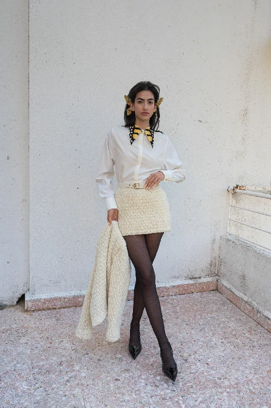 Woven chrysalis skirt a-line skirt cut