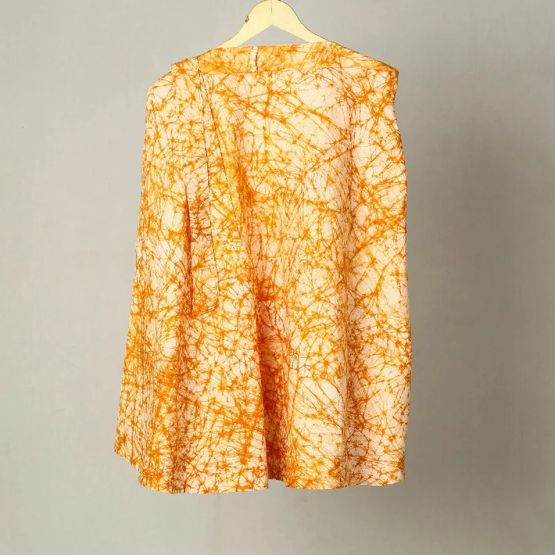 Orange - Hand Batik Print Cotton Wrap Around Skirt 21 lace skirt delicate