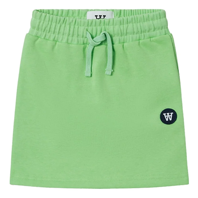 Wood Wood Pale Green Sky Skirt silk skirt smooth